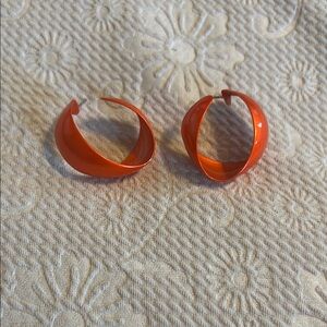 Orange Hoop Earrings